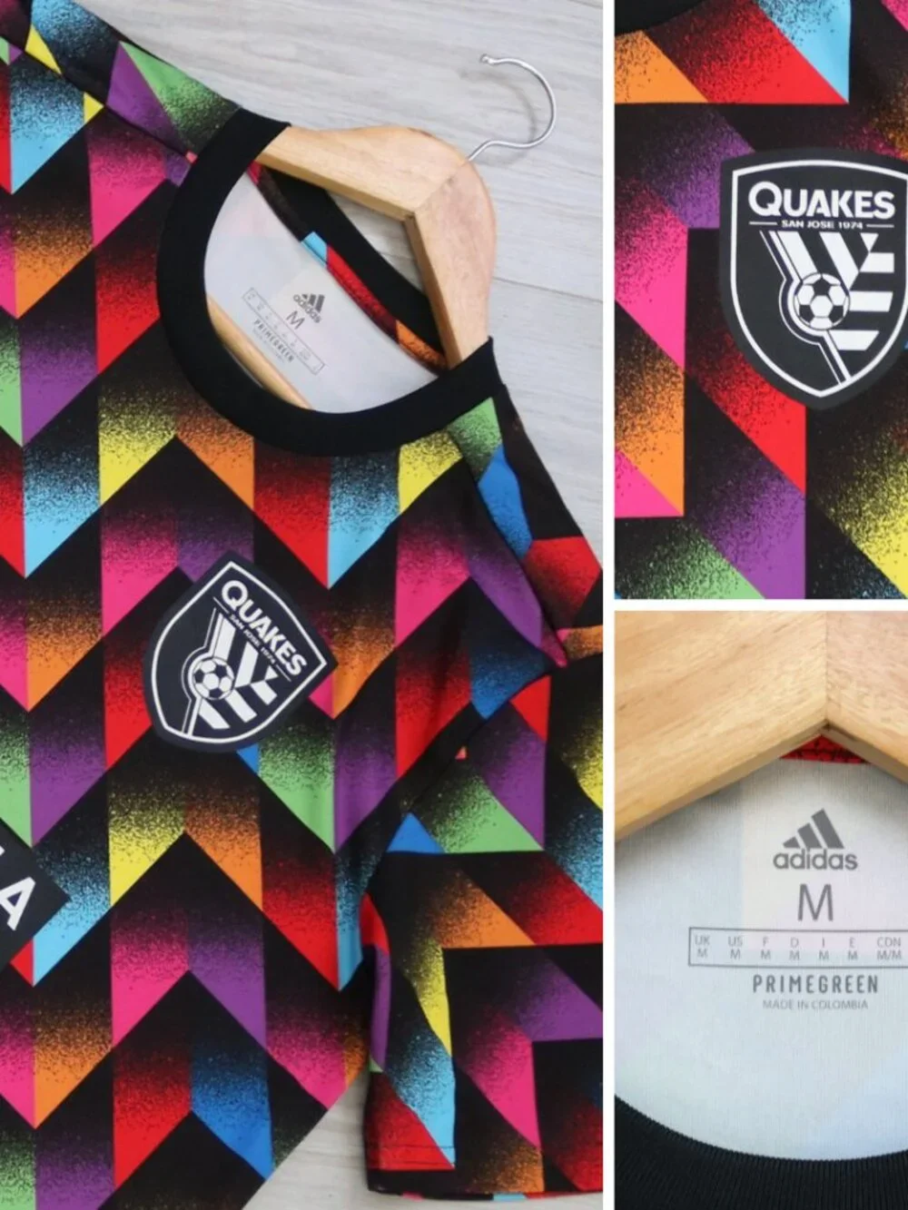 San Jose Earthquakes ALT Jersey Men's LGBTQ+ Rainbow Training Soccer Size M